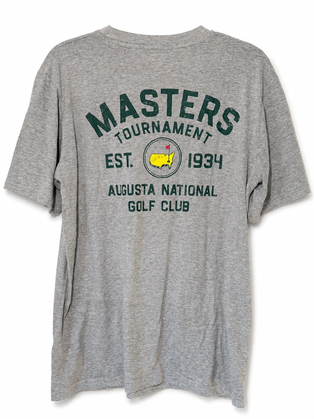 2026 Masters Gray Short Sleeve Tee with Yellow Map Logo - Picture 2 of 2